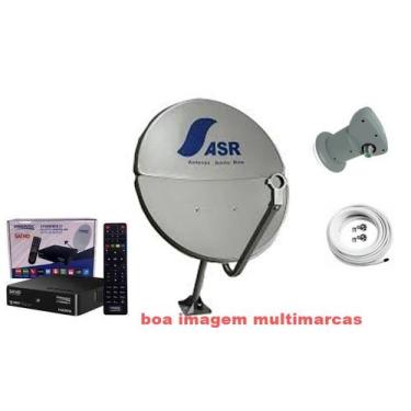 Imagem de Parabólica Digital  60cm com Receptor Digital SatHd Visiontec VT1000