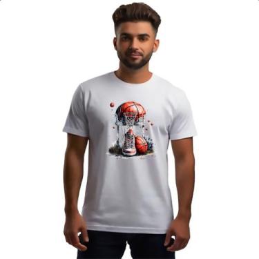 Imagem de Camiseta Unissex Basquete tenis cesta e bola - Alearts, EG