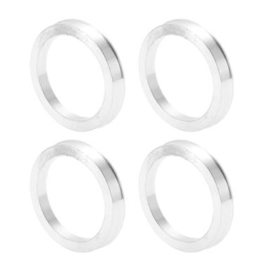 Imagem de INFINAUTO Anéis centralizados no cubo da roda do carro OD 68,1 mm para ID 54,1 mm eixo central de rodas amortecedores Hubrings liga de alumínio tom prata durável