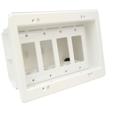 Imagem de Arlington Industries DVFR4W-1 Placa de parede, 4 entradas, branco