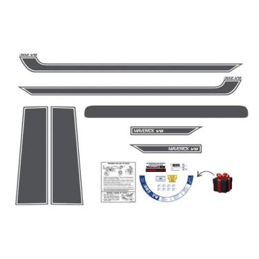 Imagem de Faixa Compatível Com Maverick 302 V8 73/79 Lateral e Capô - SPORTINOX,