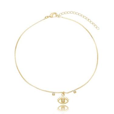Imagem de Tornozeleira Banhada A Ouro Com Zircônia - Carolina Alcaide