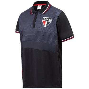Imagem de Camisa Polo São Paulo Allen Preto Masculina-Masculino