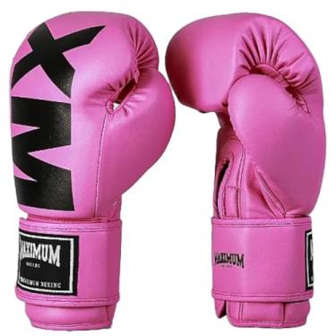 Imagem de Luva MXM Maximum Azul e Branco Boxe Muay Thai Kickboxing (14oz)