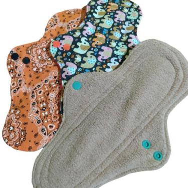 Imagem de Absorvente ecológico noturno/pós-parto (1 unidade) - Ateliê Pequenas F