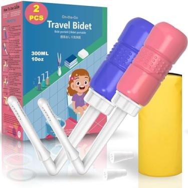 Imagem de TONELIFE Pacote Com 2 Unidades Peri Bottle 2 Em 1 Ducha Vaginal - Cuidados Pós-Parto E Perineal - Pulverizador De Bidê De Viagem Portátil De 300 Ml Para Mulheres Ou Homens - Frasco De Spray De Jato Po