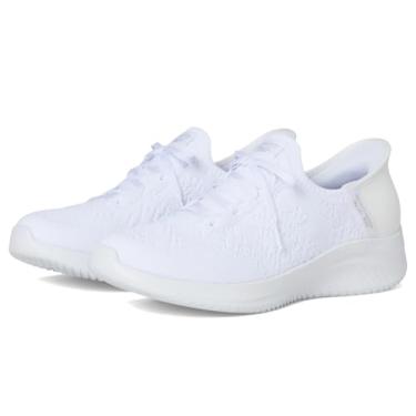 Imagem de Skechers Sport Women's Tênis feminino Martha Stewart Ultra Flex 3.0-Back ON Track Hands Free Slip-INS, branco = WHT, 37, Branco, 37