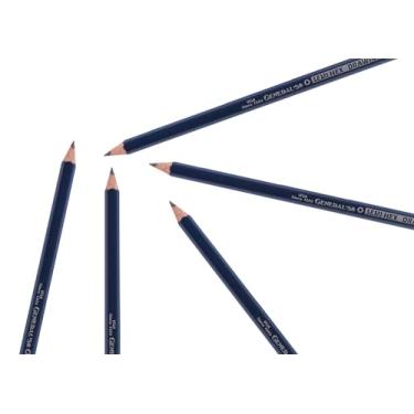 Imagem de General's Lápis de desenho hexagonal não tóxico 497-6H, ponta fina 6H, azul (pacote com 12)