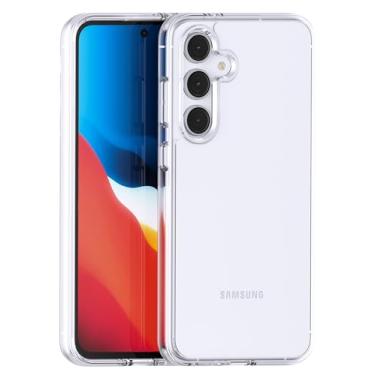 Imagem de BASIRKE Capa transparente para Samsung Galaxy 24 FE 5G, capa de telefone transparente antiamarelamento com proteção contra quedas de nível militar, design elegante e resistente - transparente