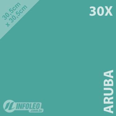 Imagem de 30 Folhas Color Plus 30,5x30,5cm 180g Aruba (Azul Turquesa