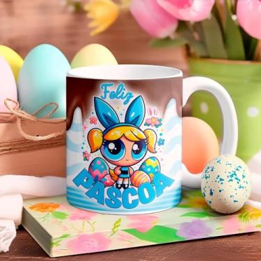 Imagem de Caneca Páscoa Meninas Super Poderosas (Azul)
