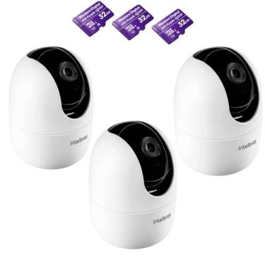 Imagem de Kit 3 Câmera De Segurança Intelbras Im4 - Branco Com Cartão 32gb