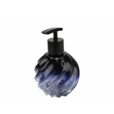 Imagem de 01 Vidro Lavabo Espiral Degrade Azul 250ml Saboneteira Luxo - Seven Gl