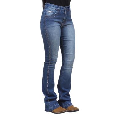 Imagem de Calça Jeans Vaqueiros Feminina Flare com Tachas 36834