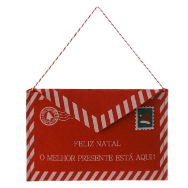 Imagem de Cartinha natal envelope feliz natal (vermelho branco) 13X20cm