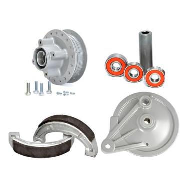 Imagem de Cubo Traseiro Pop 100 110i + Lonas/Espelho/Rolamentos/Espaçador