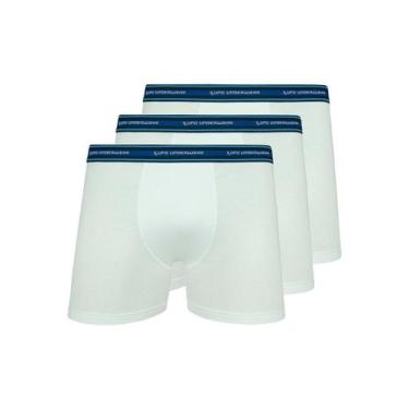 Imagem de Kit com 3 Cuecas Boxer Lupo 523-003, Branco, M