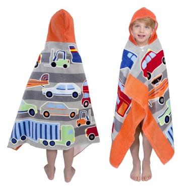 Imagem de Toalhas com capuz para crianças - banheiro infantil, praia, toalha de natação, 3-10 anos menino menina praia poncho com capuz 100% algodão 76 x 127 cm tamanho grande macio grosso, bonito e absorvente
