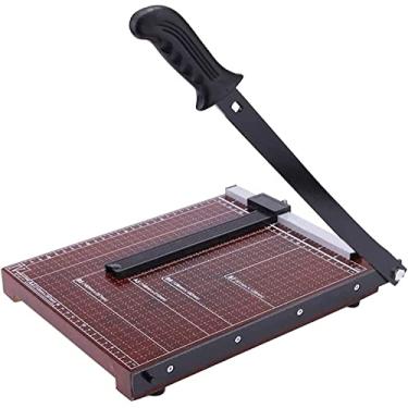 Imagem de Paper guilhotine cortador de papel, aparador de guilhotina, aparador de papel A4, ferramentas de corte de fotos de papel para escritório, escola, corte, etiqueta fotográfica, cupom, cartão