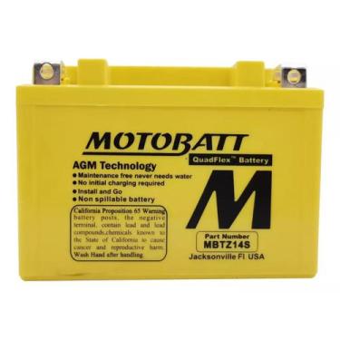 Imagem de Bateria Motobatt Mbtz14s Para Tiger 800 E 900 E 1200 Acima De 2017 TOD