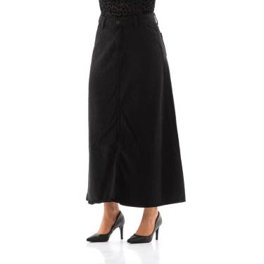 Imagem de Saia Jeans Feminina Arauto Evasê Black