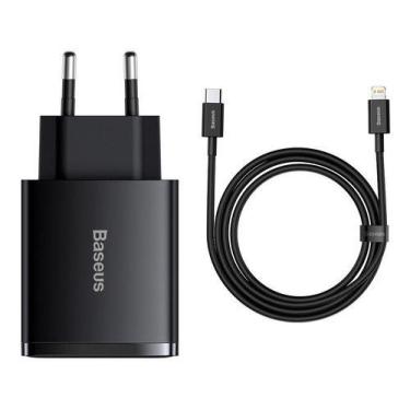 Imagem de Carregador de Parede Turbo Baseus 30W com 2 USB 1 TipoC e Cabo USBC pa