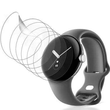 Imagem de CUFEREDU 5 peças de película de hidrogel protetor de tela para Google Pixel Watch 3 (45 mm) Smartwatch macio HD transparente filme TPU sensível ao toque, autocura, anti-arranhões, ultrafino, fácil