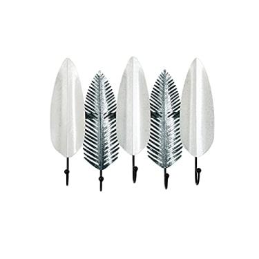 Imagem de WYUYIWH Cabideiro, cabideiro, gancho para casaco, novo, chinês, feito à mão, ferro forjado, em forma de folha, pendurar na parede, cabideiro, quarto, sala de estar, corredor, flutuante, metal