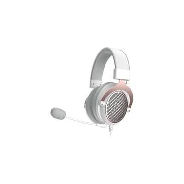 Imagem de Headset Gamer Redragon Luna, Microfone Omnidirecional Removível, USB e cabo Y, Branco - H540W