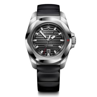 Imagem de Victorinox I.N.O.X. Relógio automático de borracha preta com mostrador preto 41 mm - 242039, Preto