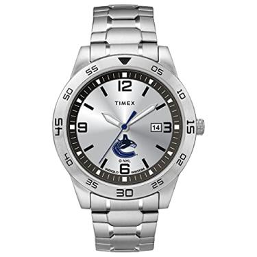 Imagem de Timex Tribute Relógio masculino Citation 42 mm Quartzo com pulseira de aço inoxidável, Vancouver Canucks, Relógio de quartzo