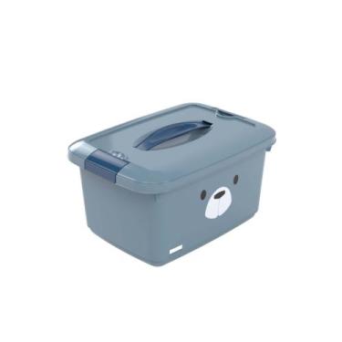 Imagem de Caixa Organizadora Infantil C/ Alça E Trava 5,2 Lts Plasútil, Urso Lúd