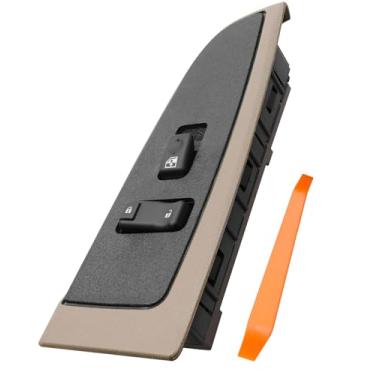 Imagem de Interruptor de janela dianteira direita do passageiro com moldura marrom 89045119 Apto para Cadillac Escalade Chevrolet Sierra Yukon Hummer H2 2003-2007, substituição do interruptor de janela elétrica