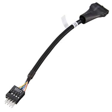 Imagem de axGear Cabo conversor adaptador USB 3.0 fêmea de 20 pinos para USB 2.0 9 pinos macho