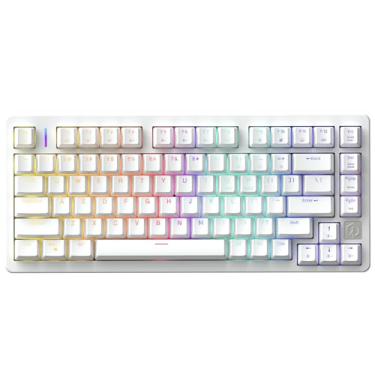 Imagem de IROK Teclado mecânico ND75 com interruptor magnético de disparo rápido TKL 75% RGB de troca a quente, teclado programável para jogos com fio para Win/Mac Gamer, branco