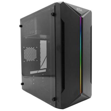 Imagem de Gabinete Gamer com Fonte ATX 230W Lateral em Acrílico Aitek - Preto