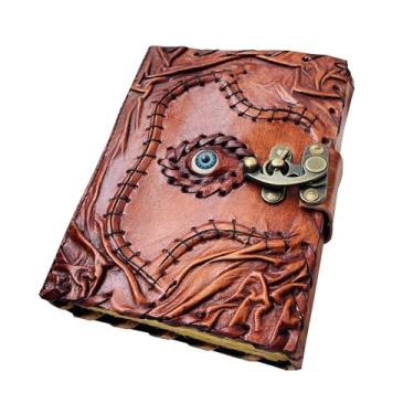 Imagem de hocus pocus livro de feitiços diário de couro decoração de halloween papel de borda de deck terceiro olho grimório diário de couro vintage diário de sombras diário em branco livro de feitiços antigo