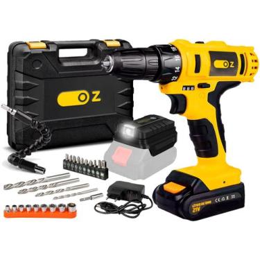 Imagem de Furadeira Parafusadeira Impacto 21v + Maleta e Adaptador - Oz