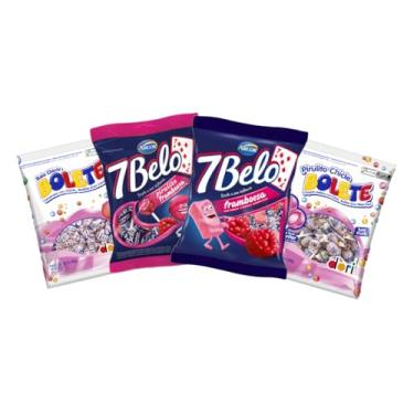 Imagem de Kit Bolete e 7 Belo C/ 5 Pacotes Sortidos Balas e Pirulitos