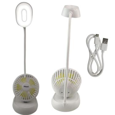 Imagem de Luminaria Ventilador Flexivel 2 Em 1 Abajur Led Mesa Sem Fio