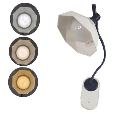 Imagem de Luminaria De Mesa Com Garra Led Touch Articulavel 3 Cores