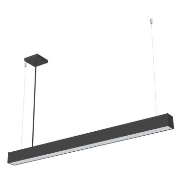 Imagem de Lustre Pendente Taschibra Vetor Linear Led 35w Bivolt Preta 6500k Luz Fria