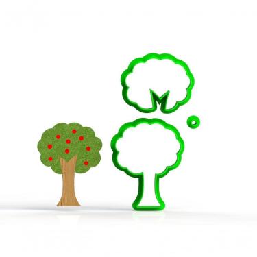 Imagem de Cortador árvores Com Frutas Do Bosque - Modular Tamanho 6 Cm