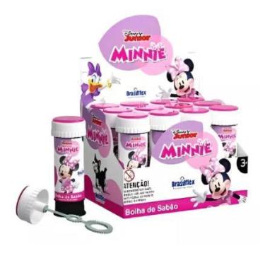 Imagem de Lança bolha de Sabão Brinquedo Infantil Caixa com12 Unidades 60ml Minn