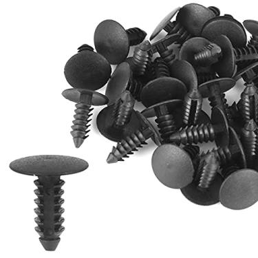 Imagem de 40 peças de parafusos de plástico com diâmetro de furo de 5 mm rebites prendedor de para-choque clipes de retentor de painel de acabamento preto para carro