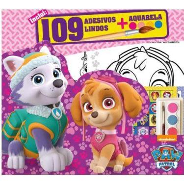 Imagem de Livro - Patrulha Canina 109 Adesivos + Aquarela