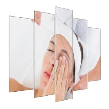 Imagem de Quadro Decorativo Mosaico 5 Peças Mod1175 Sobrancelha - Eco Decor