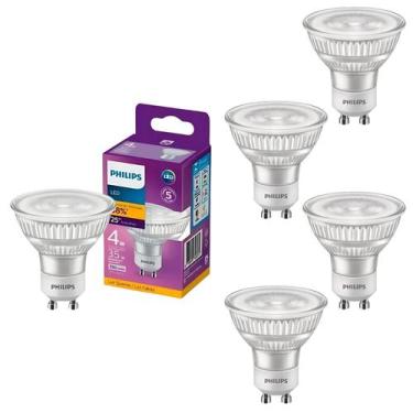 Imagem de 5 Lâmpadas Led Dicroica 4w Philips GU10 2700k 350lm Bivolt