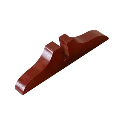 Imagem de IEUDNS Suporte de divisória de ambiente dobrável, pés de painel de tela, base de suporte de divisória de tela de privacidade de madeira para quarto, hotel, Vermelho