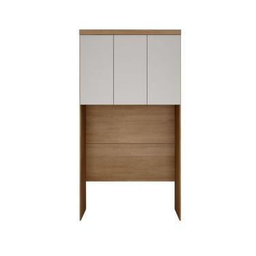 Imagem de Modulado Aéreo Solteiro 3 Portas - Rizon-cumaru Off White - Móveis Novo Horizonte